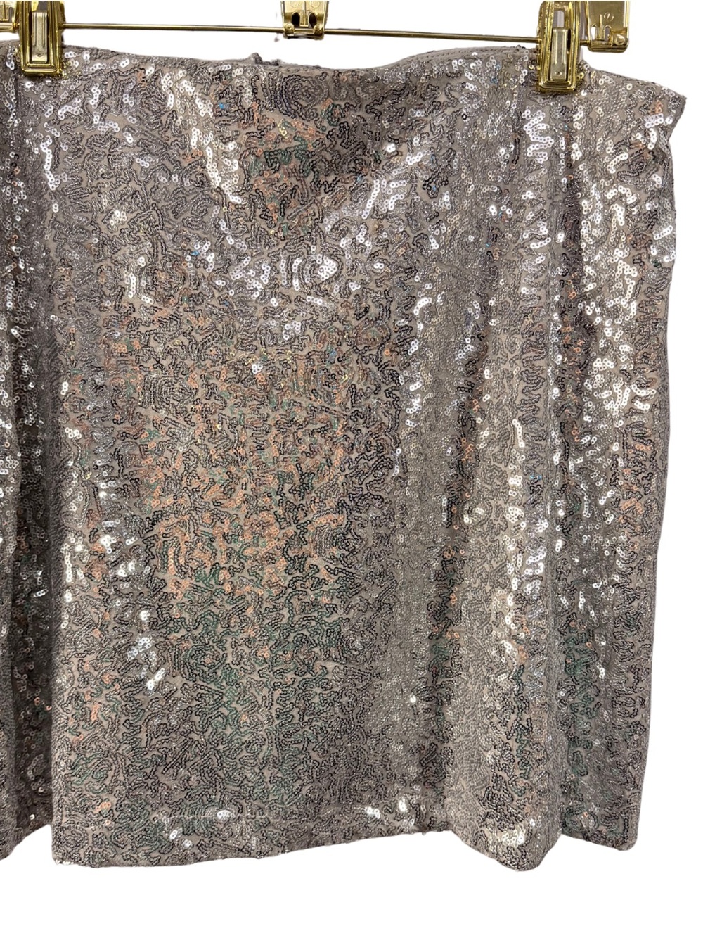 Tipsy Elves Silver Sequin Mini Skirt